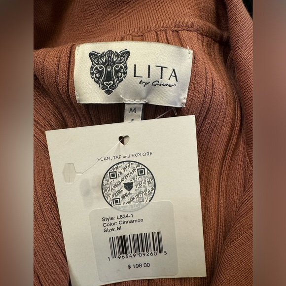 NWT Lita by Ciara Cinnamon Brown Polo Dress Size M - Picture 3 of 4